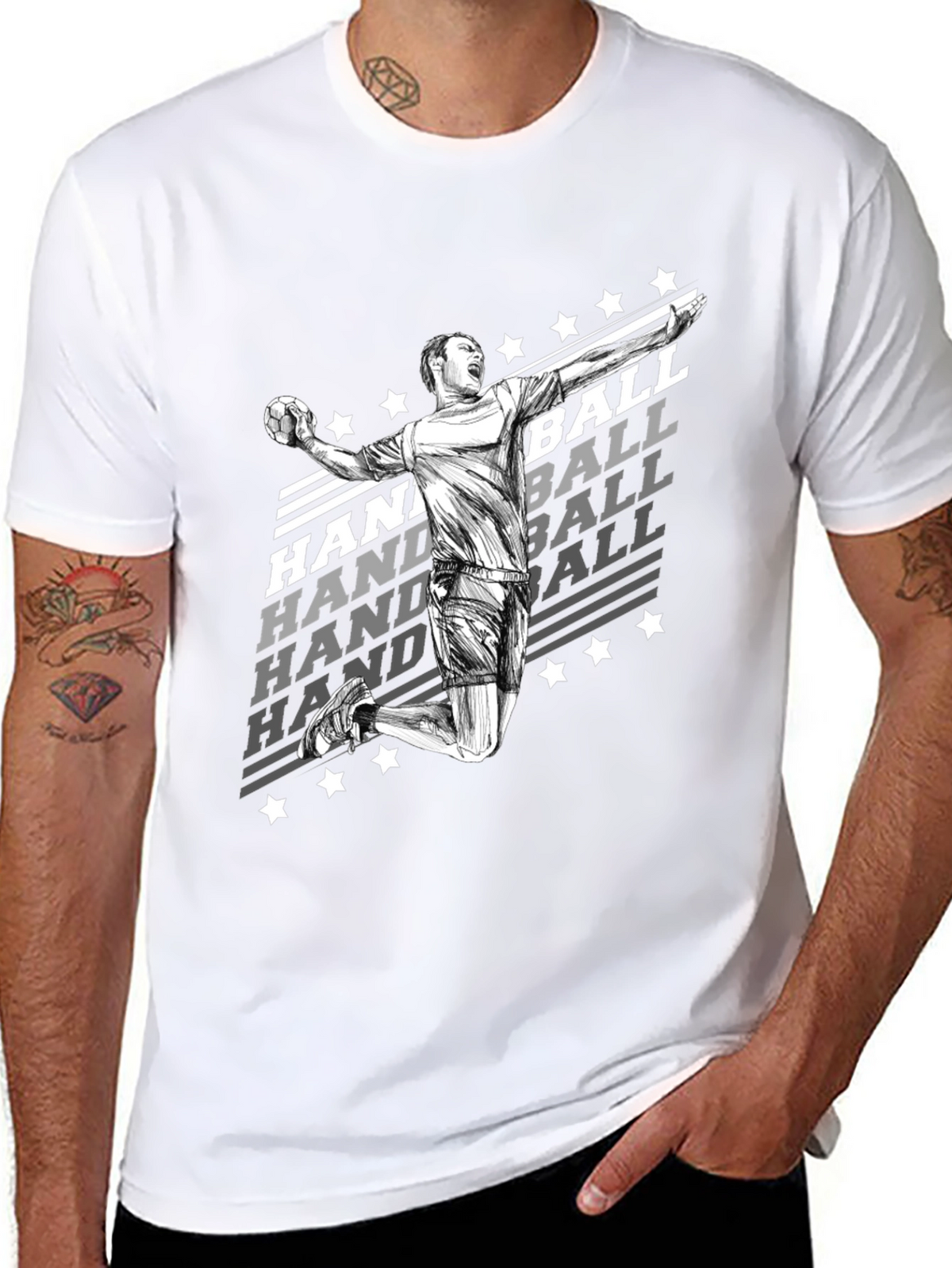 Handball Player Graphic T-Shirt