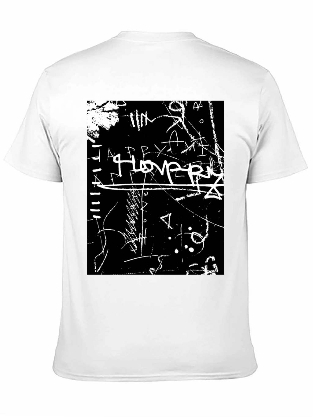 Abstract Graffiti Graphic Tee - Black