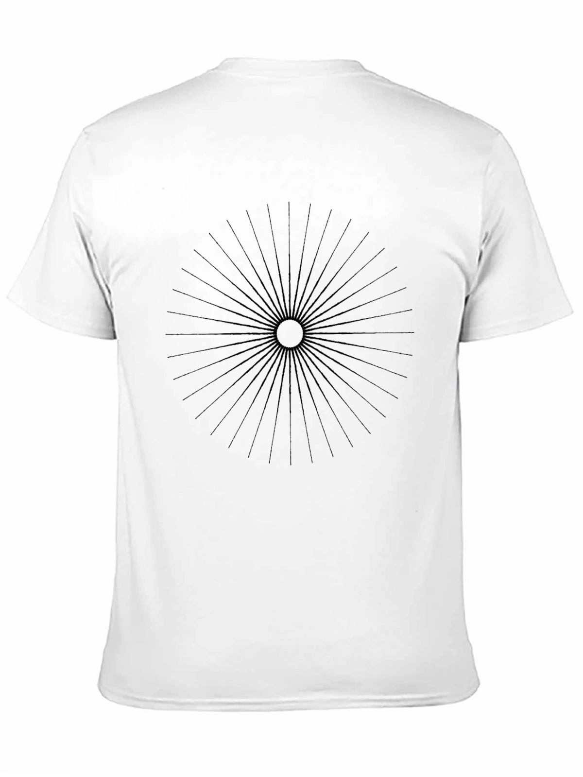 Abstract Circle Ray Graphic Black Tee