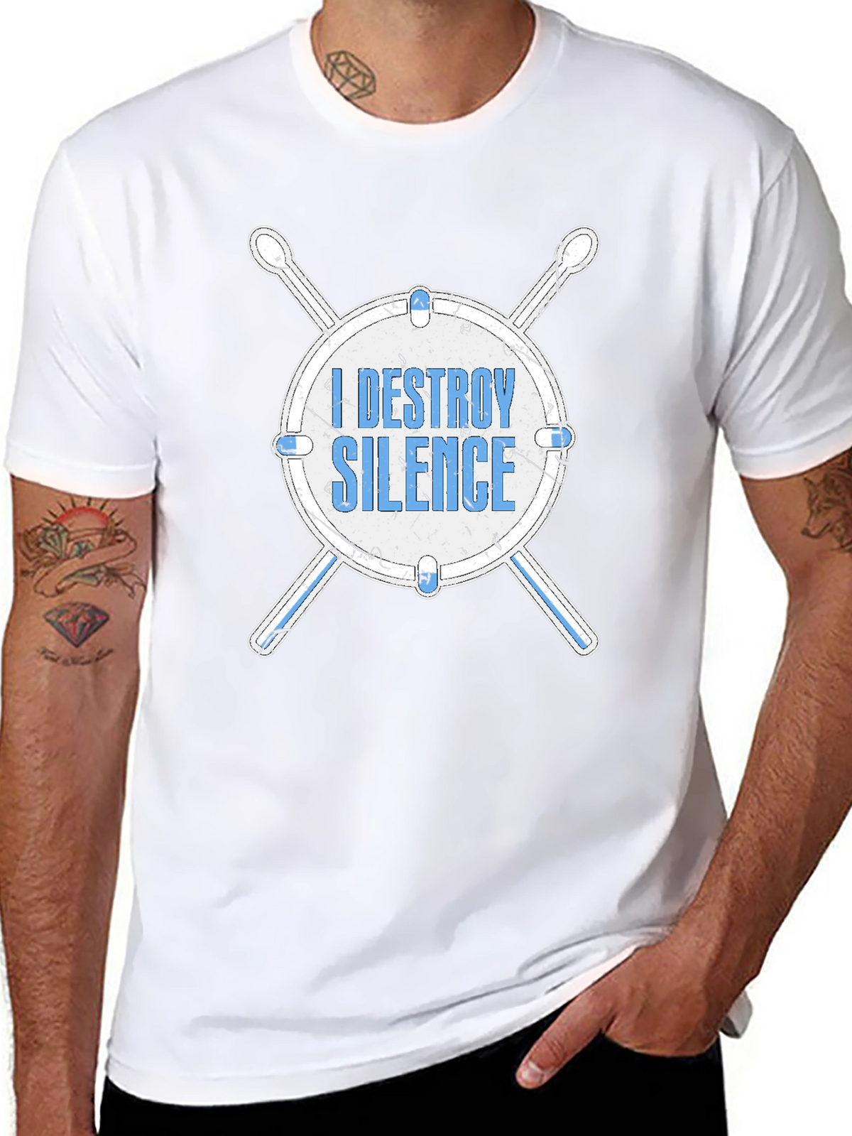 I Destroy Silence Drum T-Shirt
