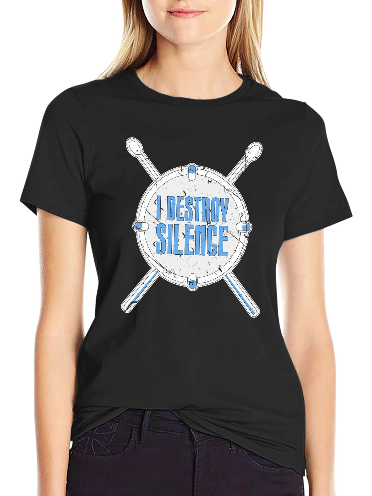 I Destroy Silence Drum T-Shirt