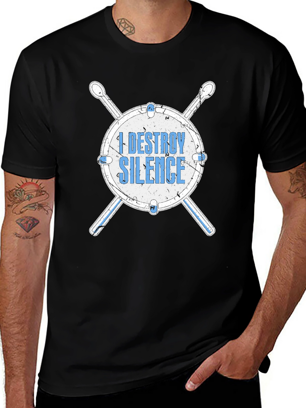 I Destroy Silence Drum T-Shirt