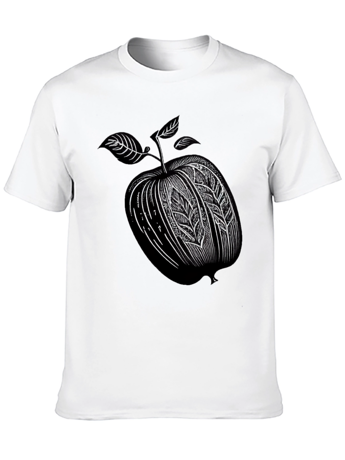 Stylized Apple Graphic T-Shirt