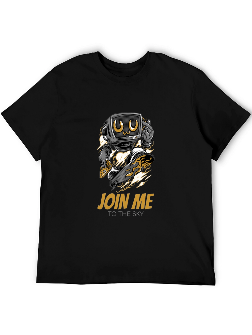 Skateboarding TV Head Graphic T-Shirt