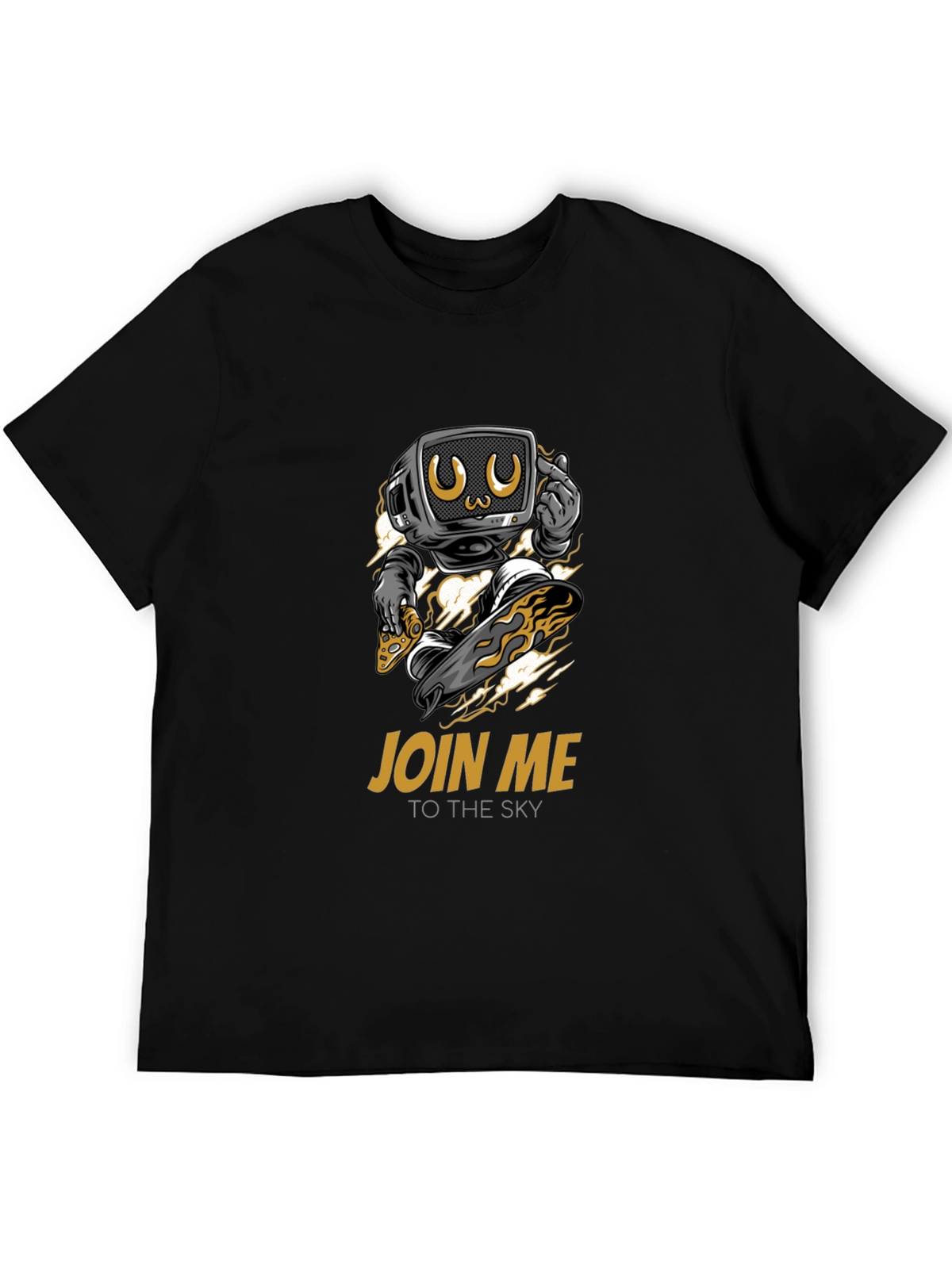 Skateboarding TV Head Graphic T-Shirt