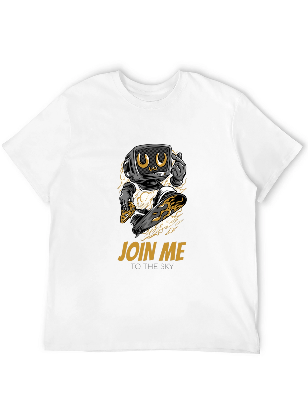 Skateboarding TV Head Graphic T-Shirt
