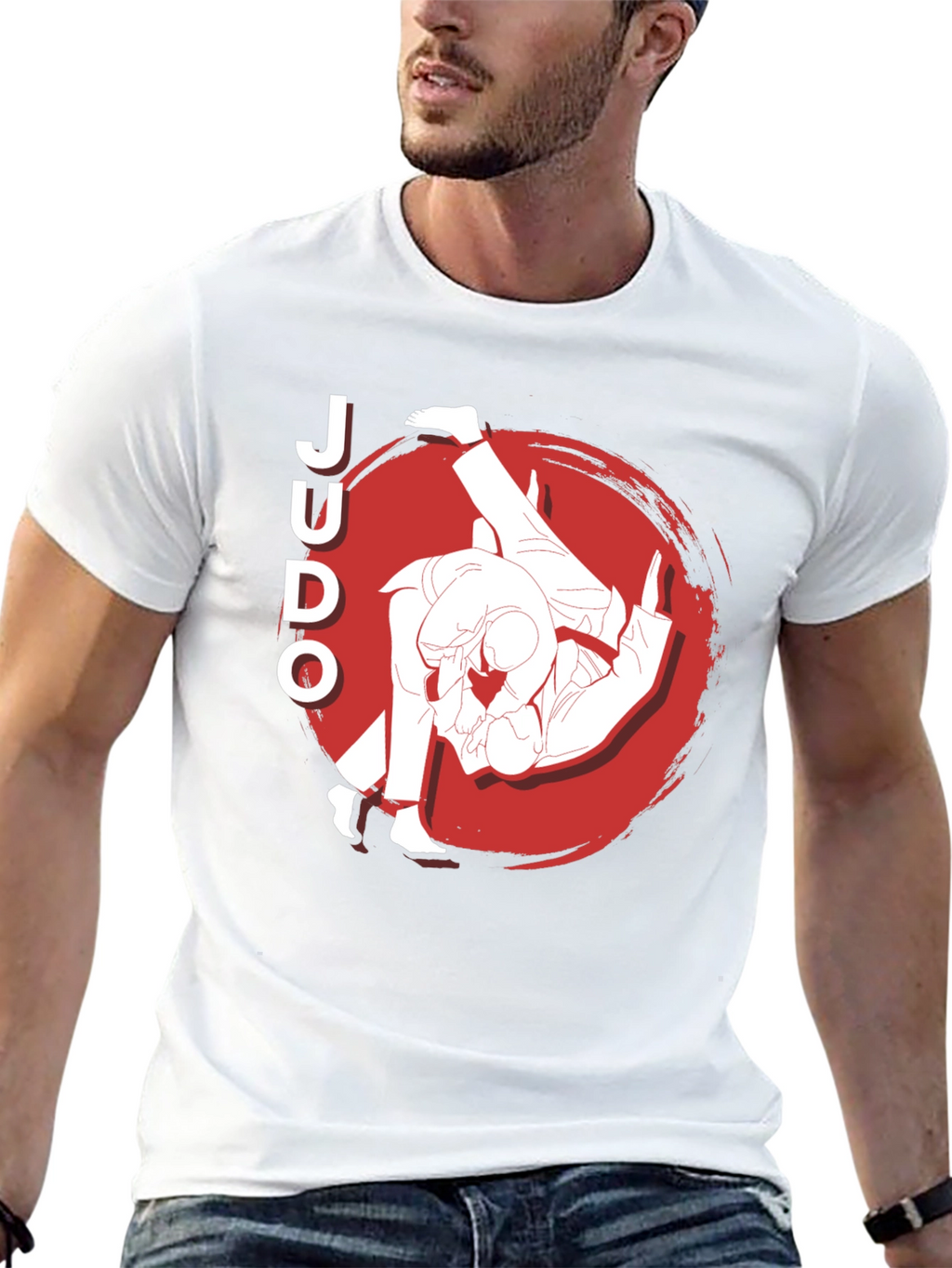 Judo Throw Black Graphic T-Shirt