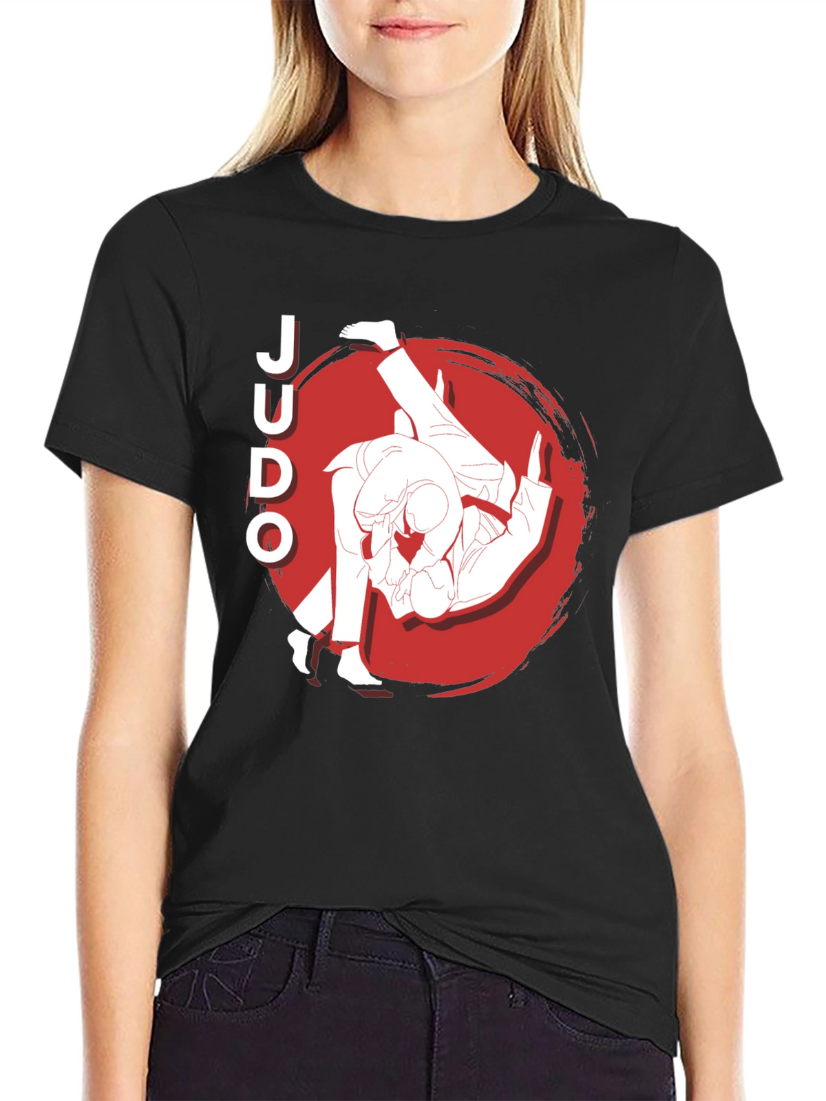 Judo Throw Black Graphic T-Shirt
