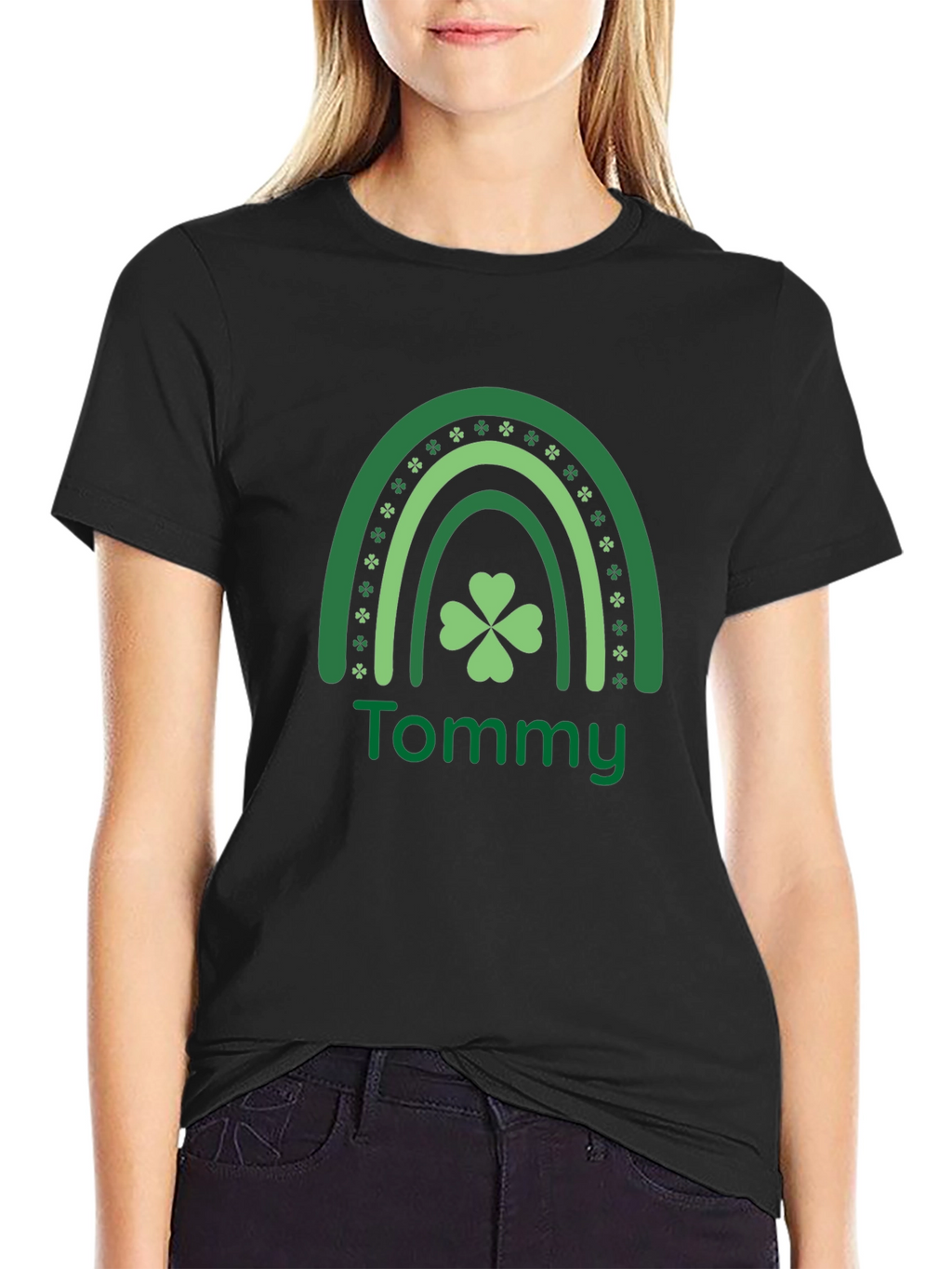 Tommy St. Patricks Day Shamrock Rainbow T-Shirt