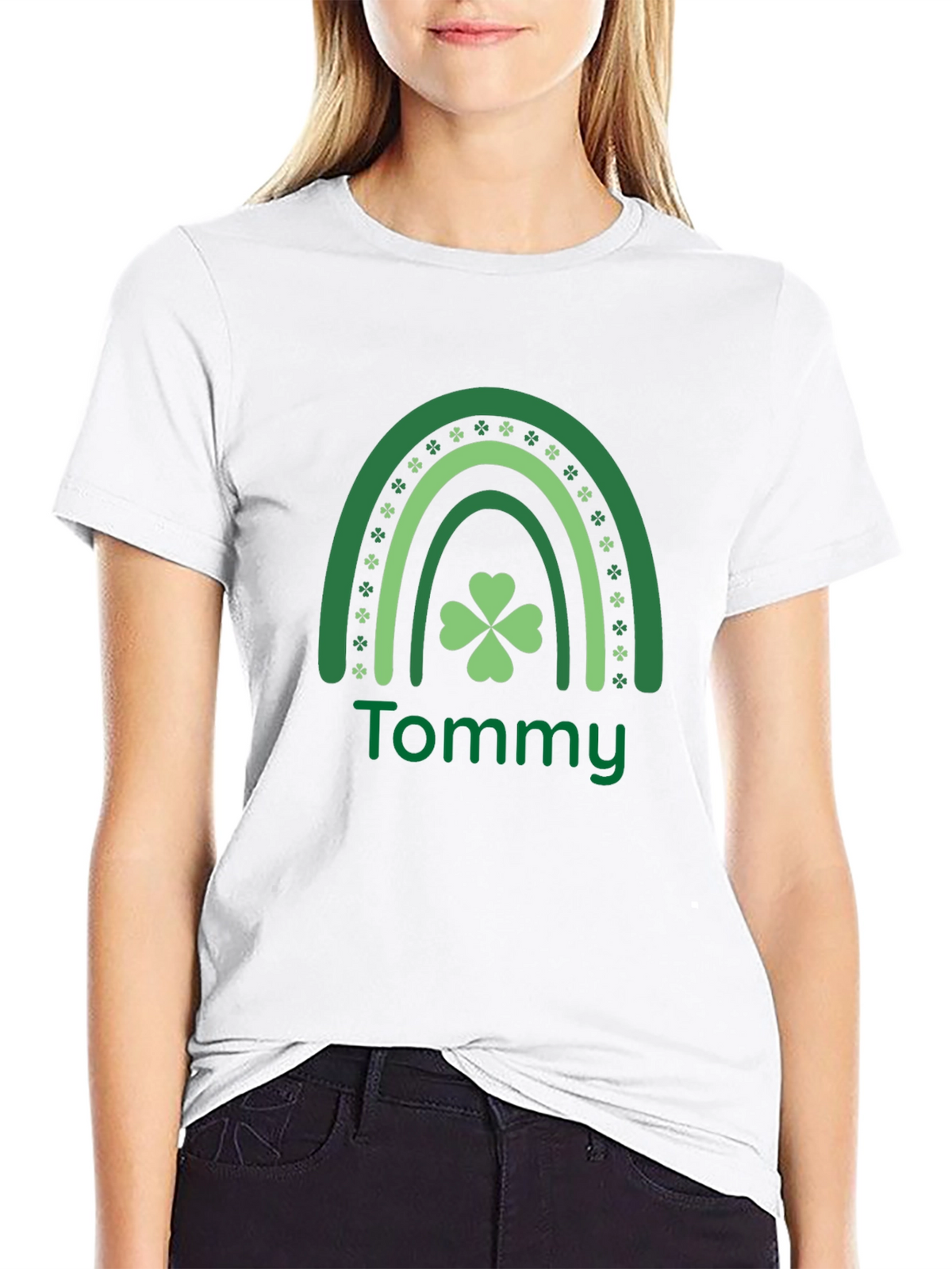 Tommy St. Patricks Day Shamrock Rainbow T-Shirt