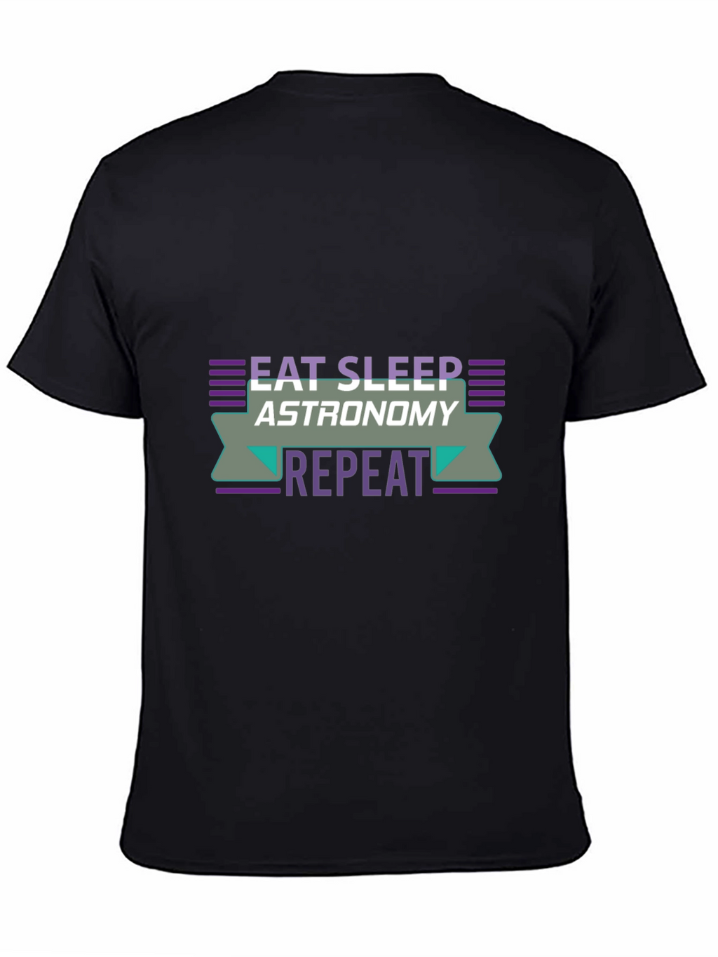 Eat Sleep Astronomy Repeat Black T-Shirt