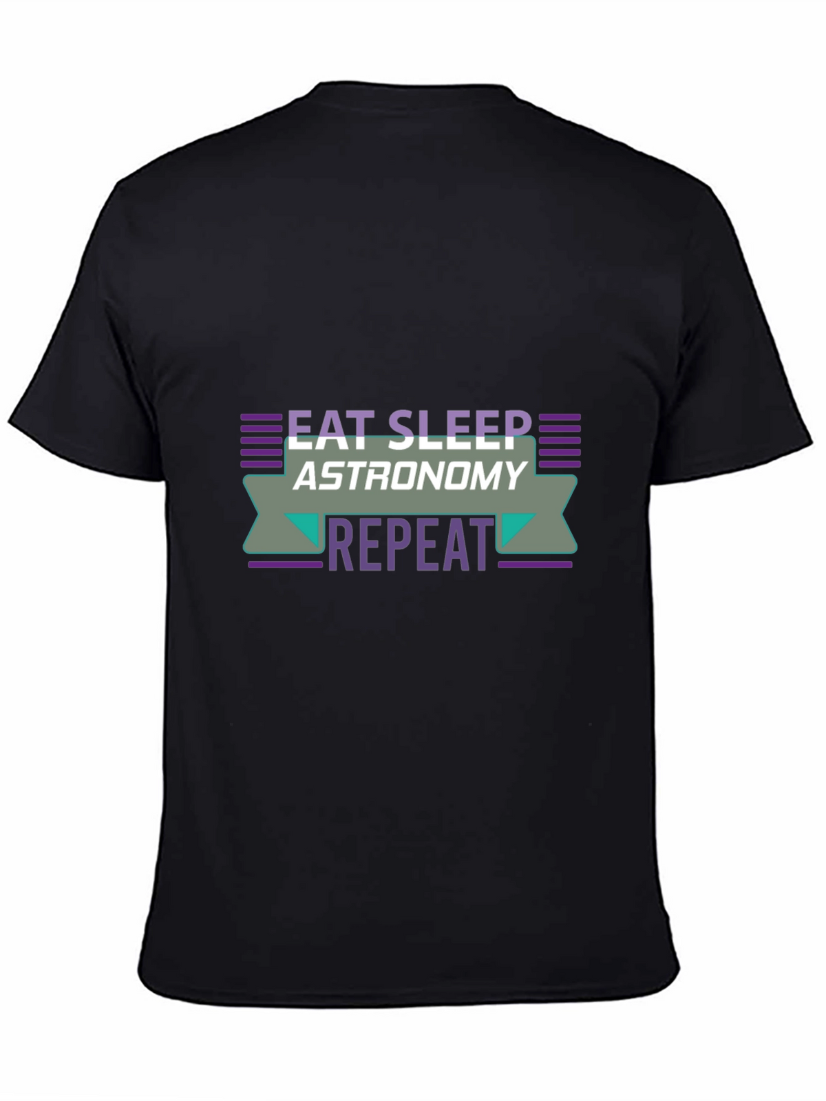 Eat Sleep Astronomy Repeat Black T-Shirt