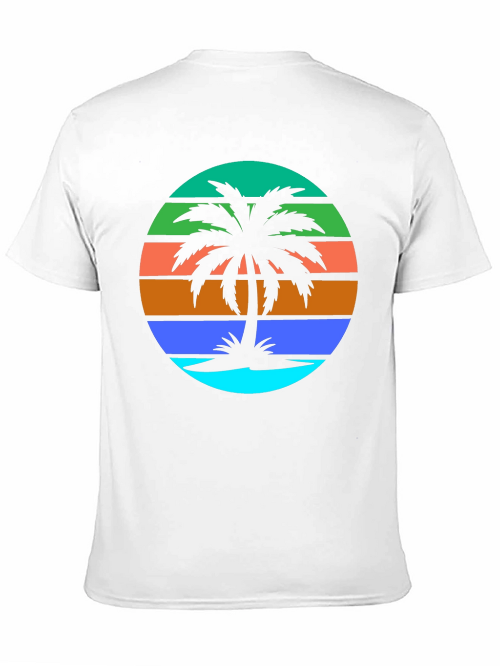 Retro Palm Tree Graphic Tee - Summer Vibes