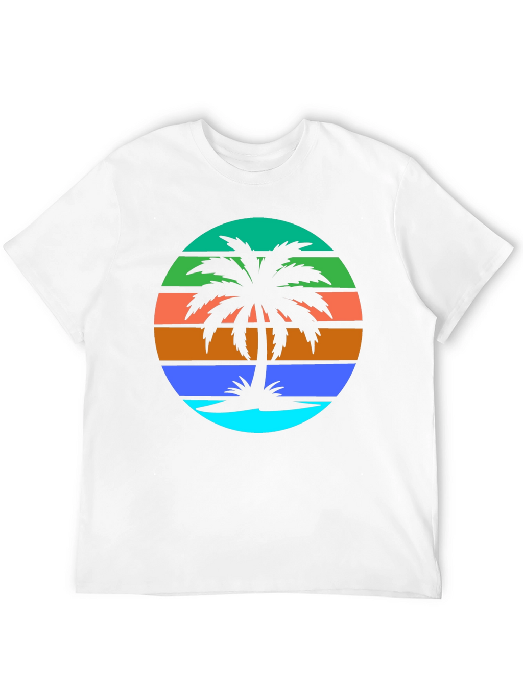 Retro Palm Tree Graphic Tee - Summer Vibes
