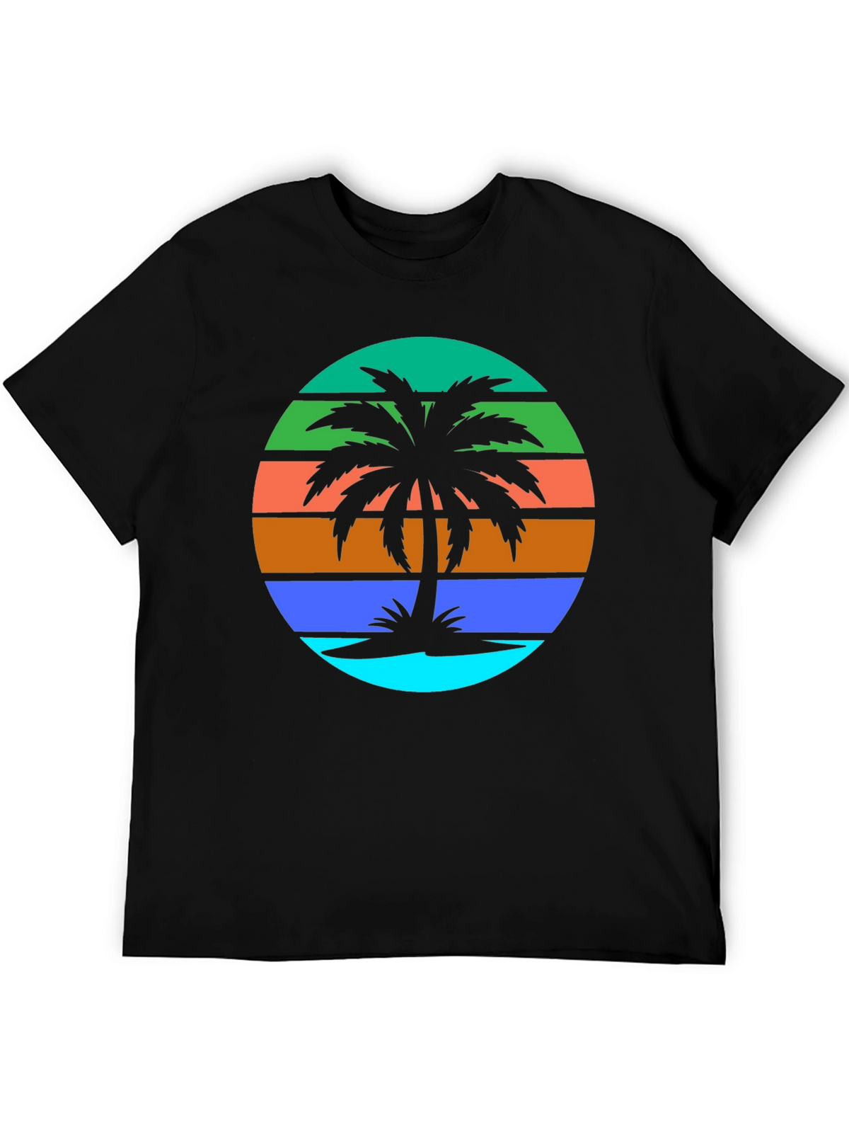Retro Palm Tree Graphic Tee - Summer Vibes