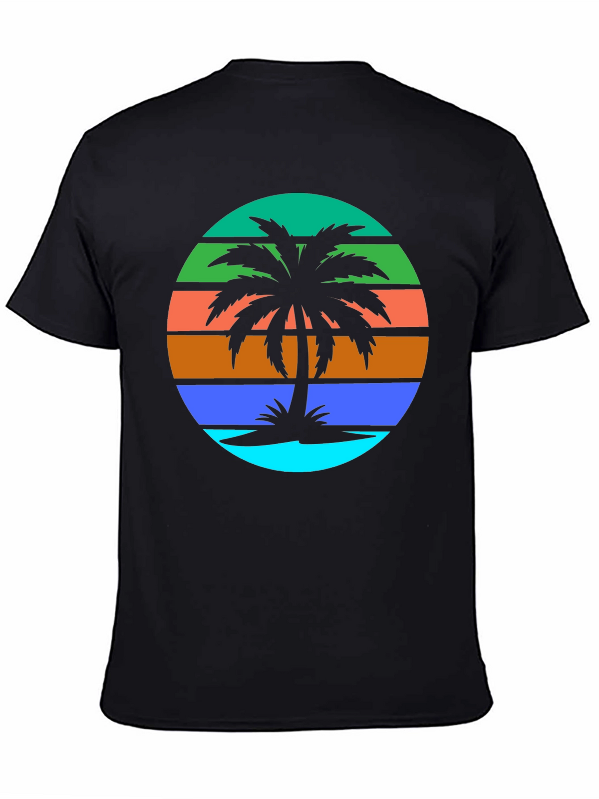 Retro Palm Tree Graphic Tee - Summer Vibes
