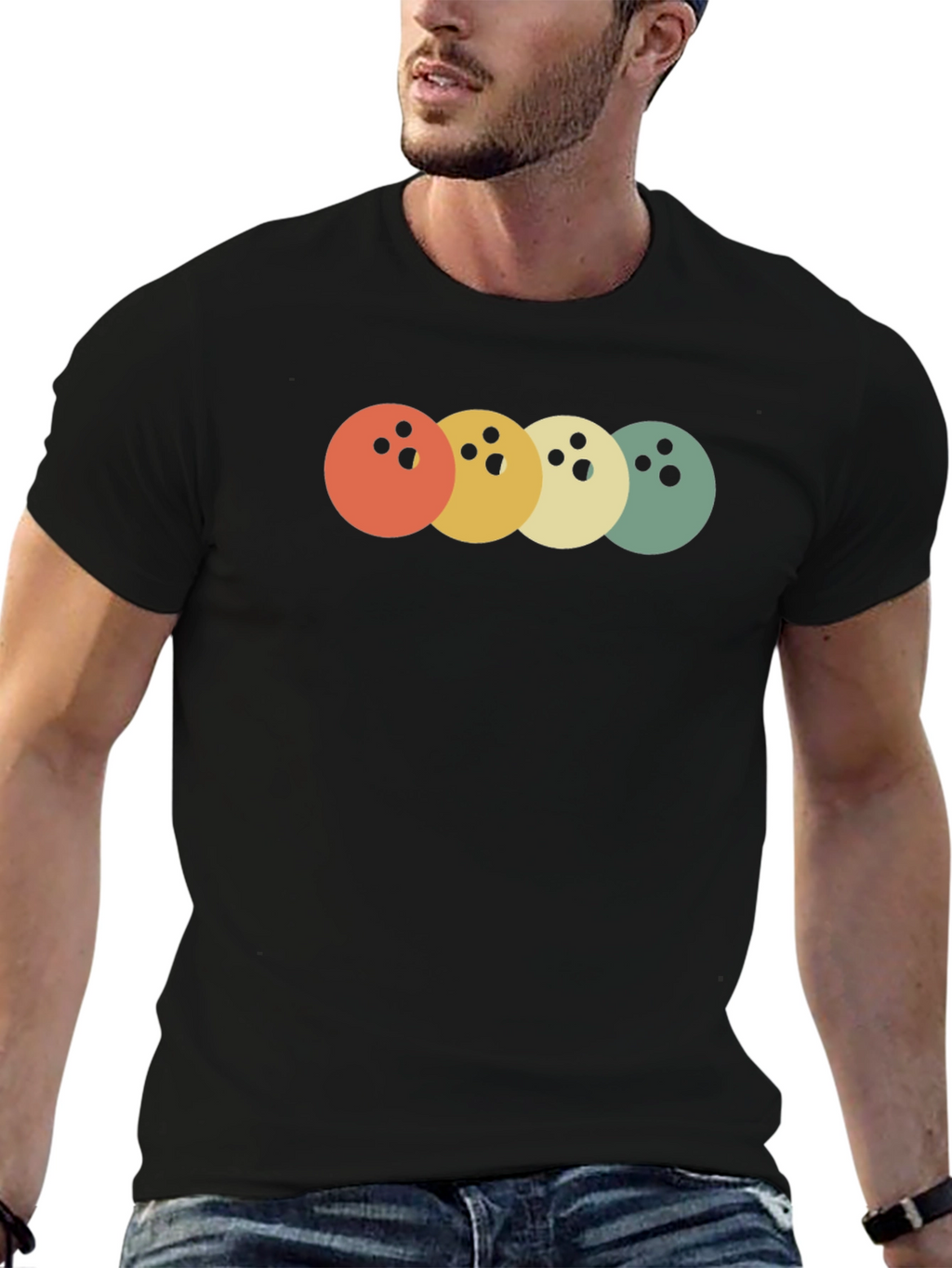 Retro Bowling Ball T-Shirt - Stylish & Comfortable
