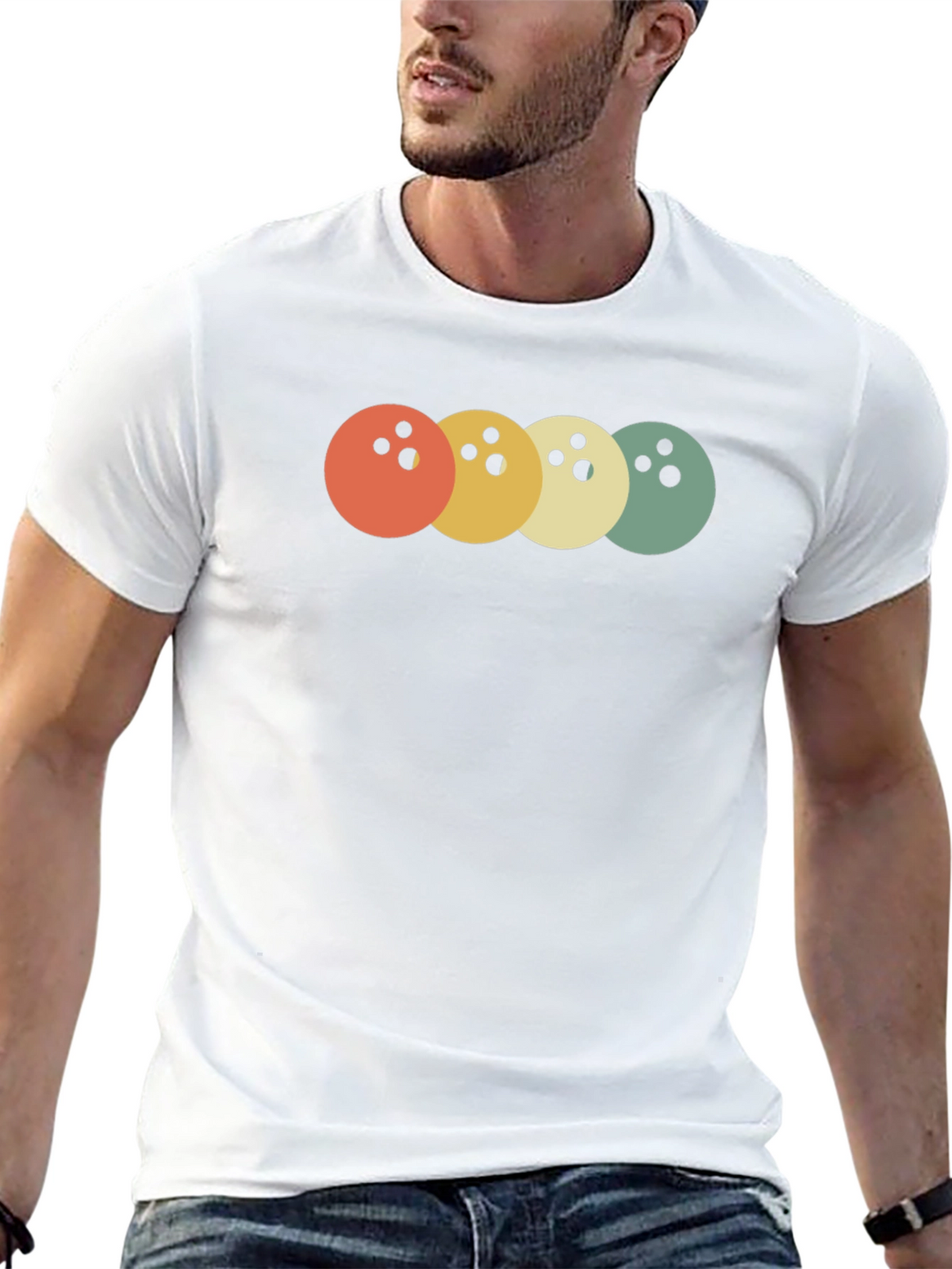 Retro Bowling Ball T-Shirt - Stylish & Comfortable