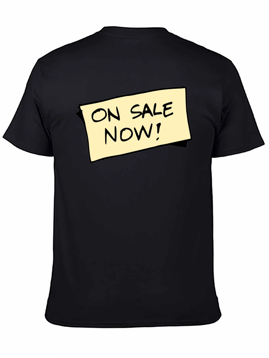 On Sale Now! Graphic Tee - Black Cotton T-Shirt