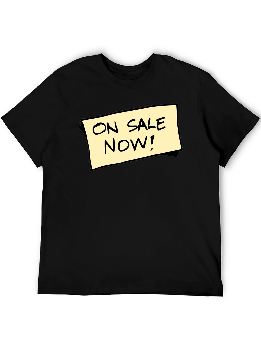 On Sale Now! Graphic Tee - Black Cotton T-Shirt