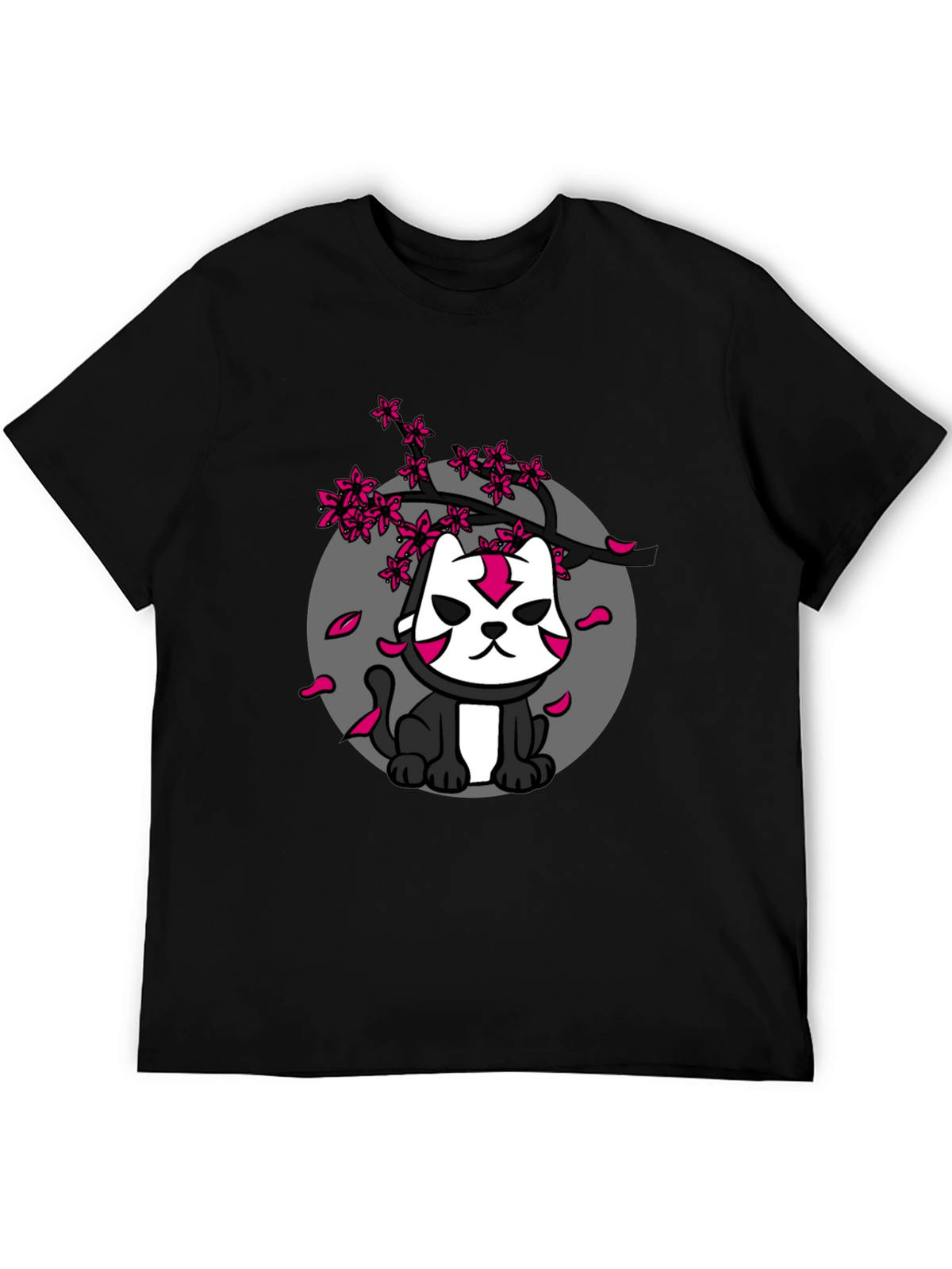Ninja Cat Cherry Blossom Graphic Tee