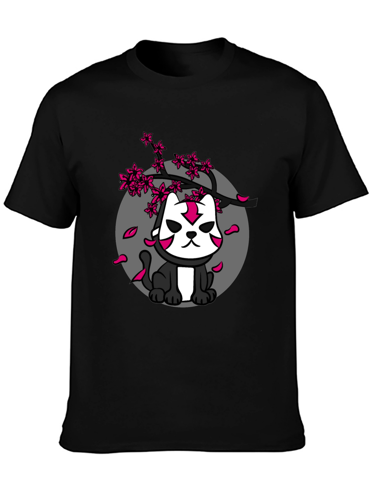 Ninja Cat Cherry Blossom Graphic Tee