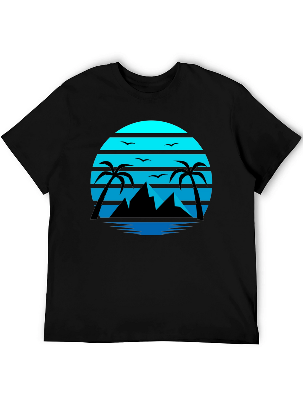 Retro Sunset Beach T-Shirt Palm Tree Graphic Tee