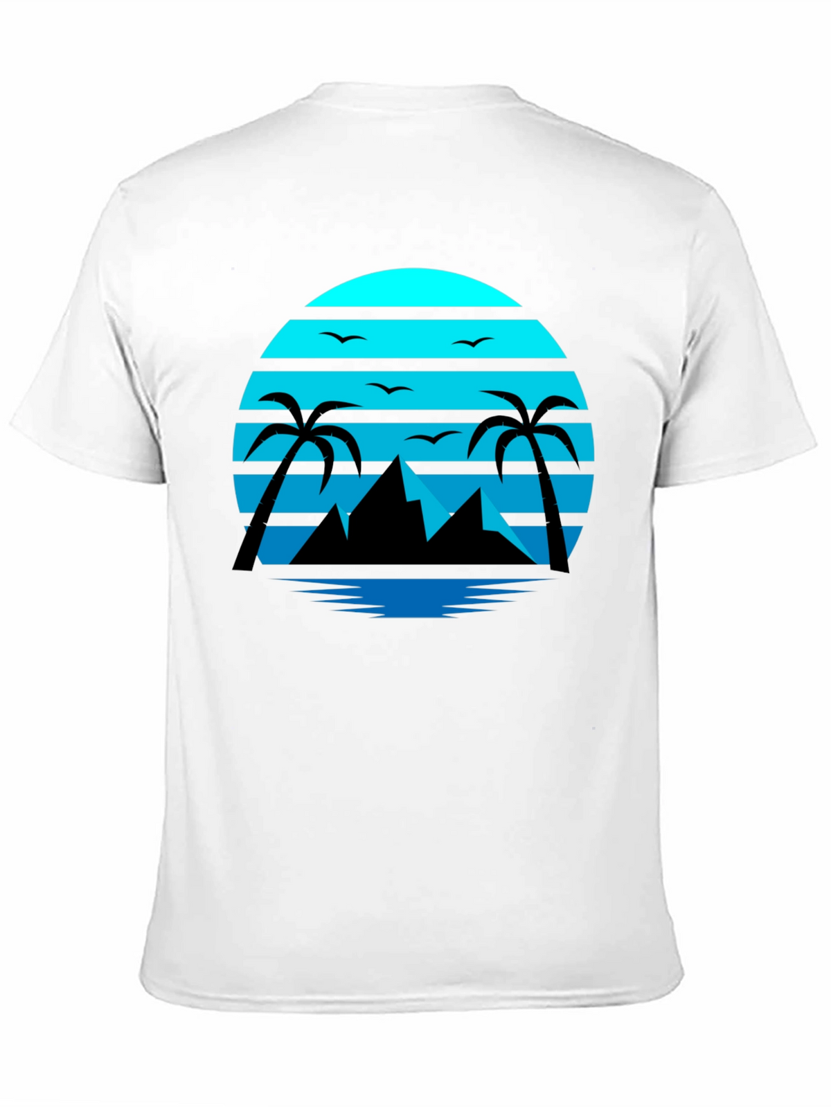 Retro Sunset Beach T-Shirt Palm Tree Graphic Tee