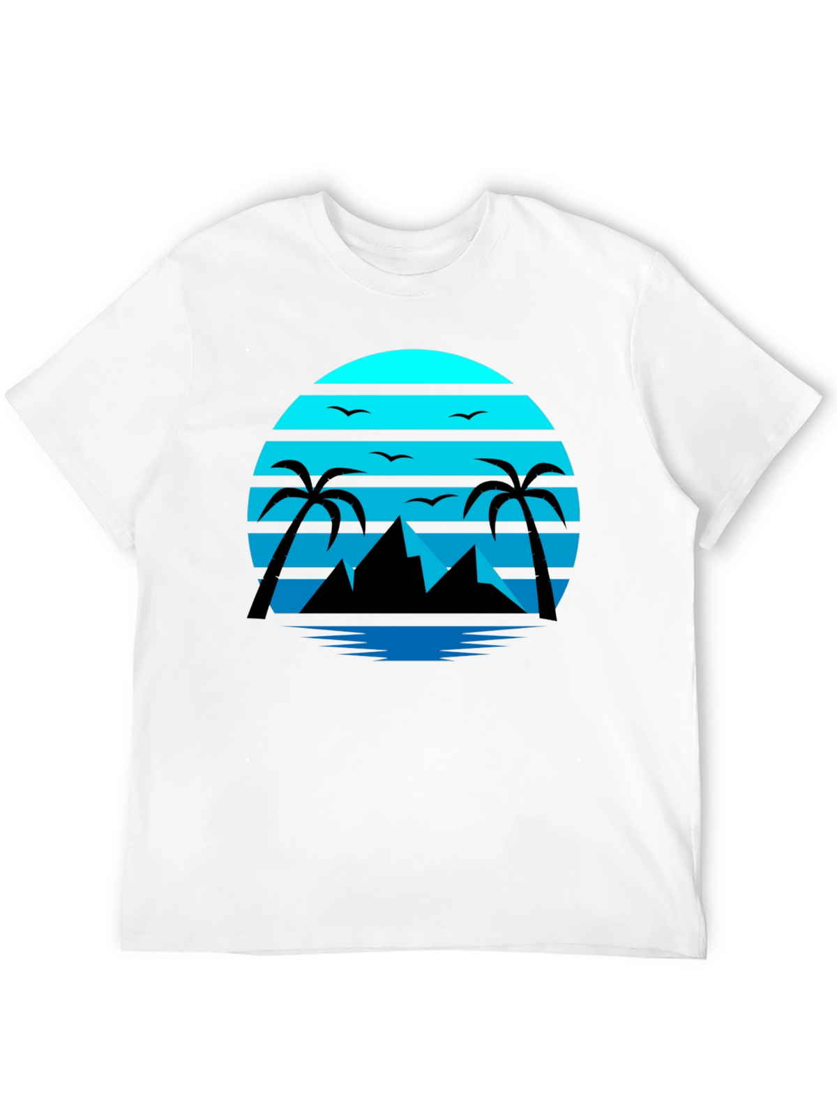 Retro Sunset Beach T-Shirt Palm Tree Graphic Tee