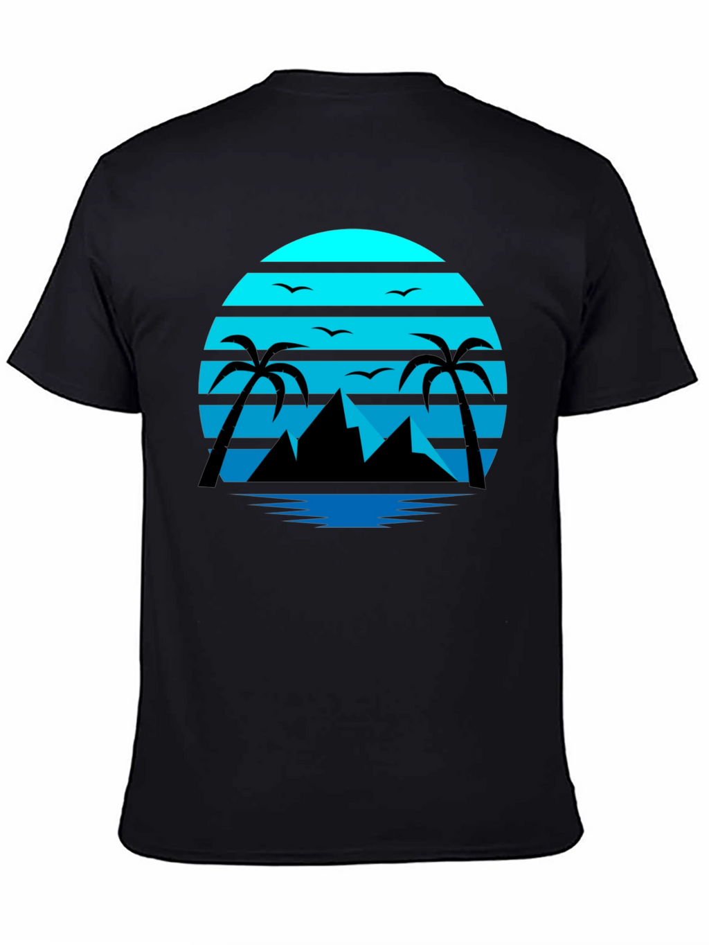 Retro Sunset Beach T-Shirt Palm Tree Graphic Tee