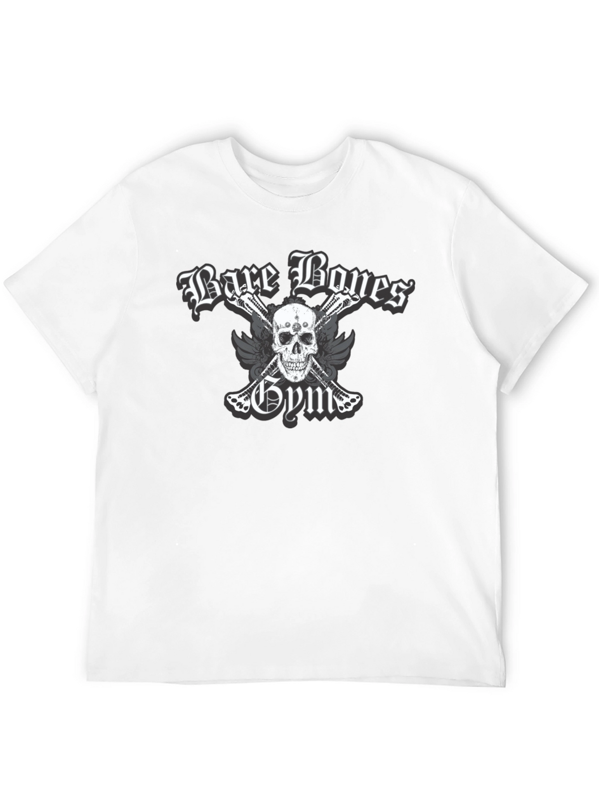 Bare Bones Gym Skull Graphic T-Shirt