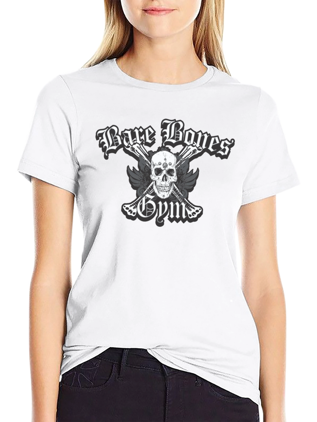 Bare Bones Gym Skull Graphic T-Shirt