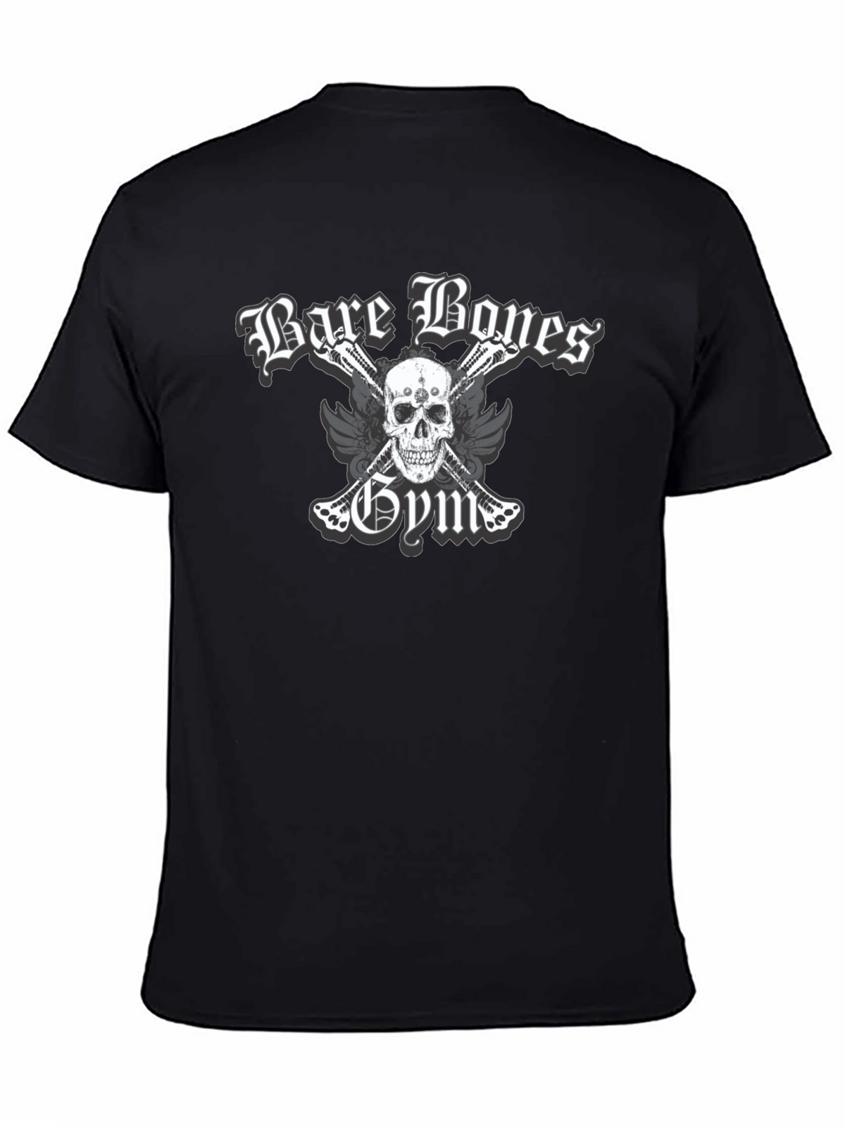 Bare Bones Gym Skull Graphic T-Shirt