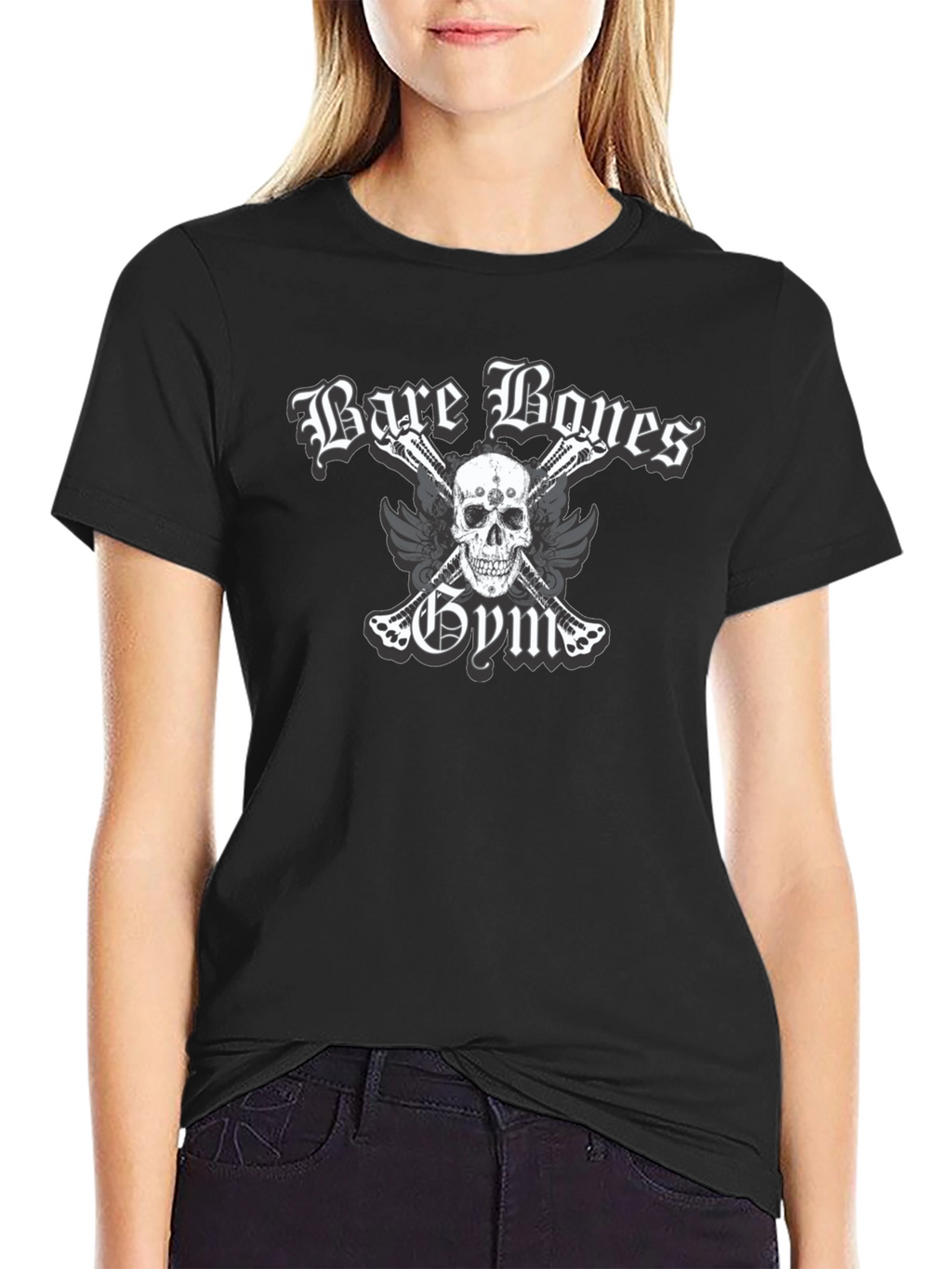 Bare Bones Gym Skull Graphic T-Shirt