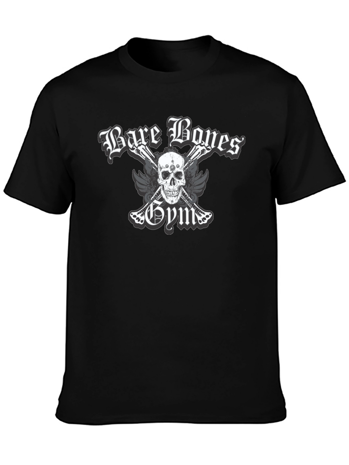 Bare Bones Gym Skull Graphic T-Shirt
