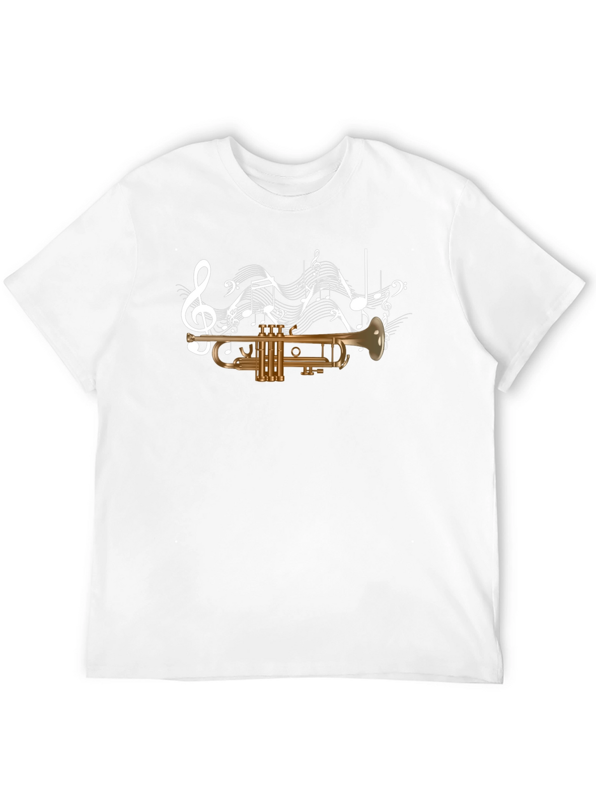 Trumpet Music Notes Graphic Tee