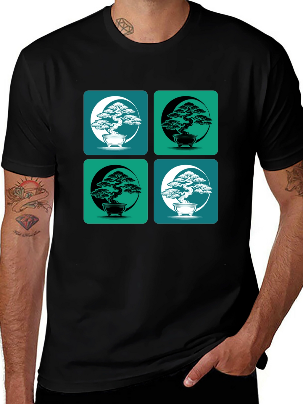 Bonsai Yin Yang T-Shirt - Stylish Graphic Tee
