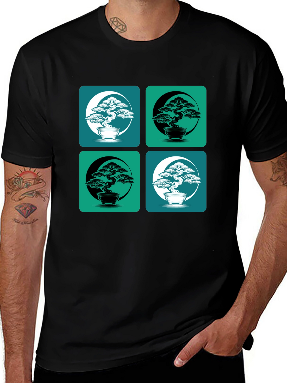 Bonsai Yin Yang T-Shirt - Stylish Graphic Tee