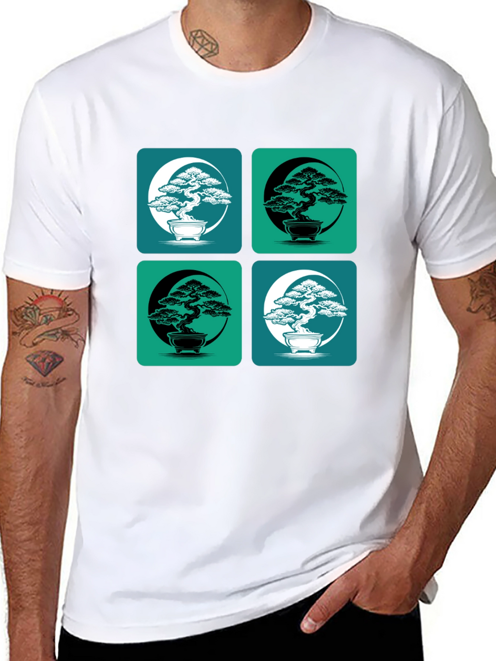 Bonsai Yin Yang T-Shirt - Stylish Graphic Tee