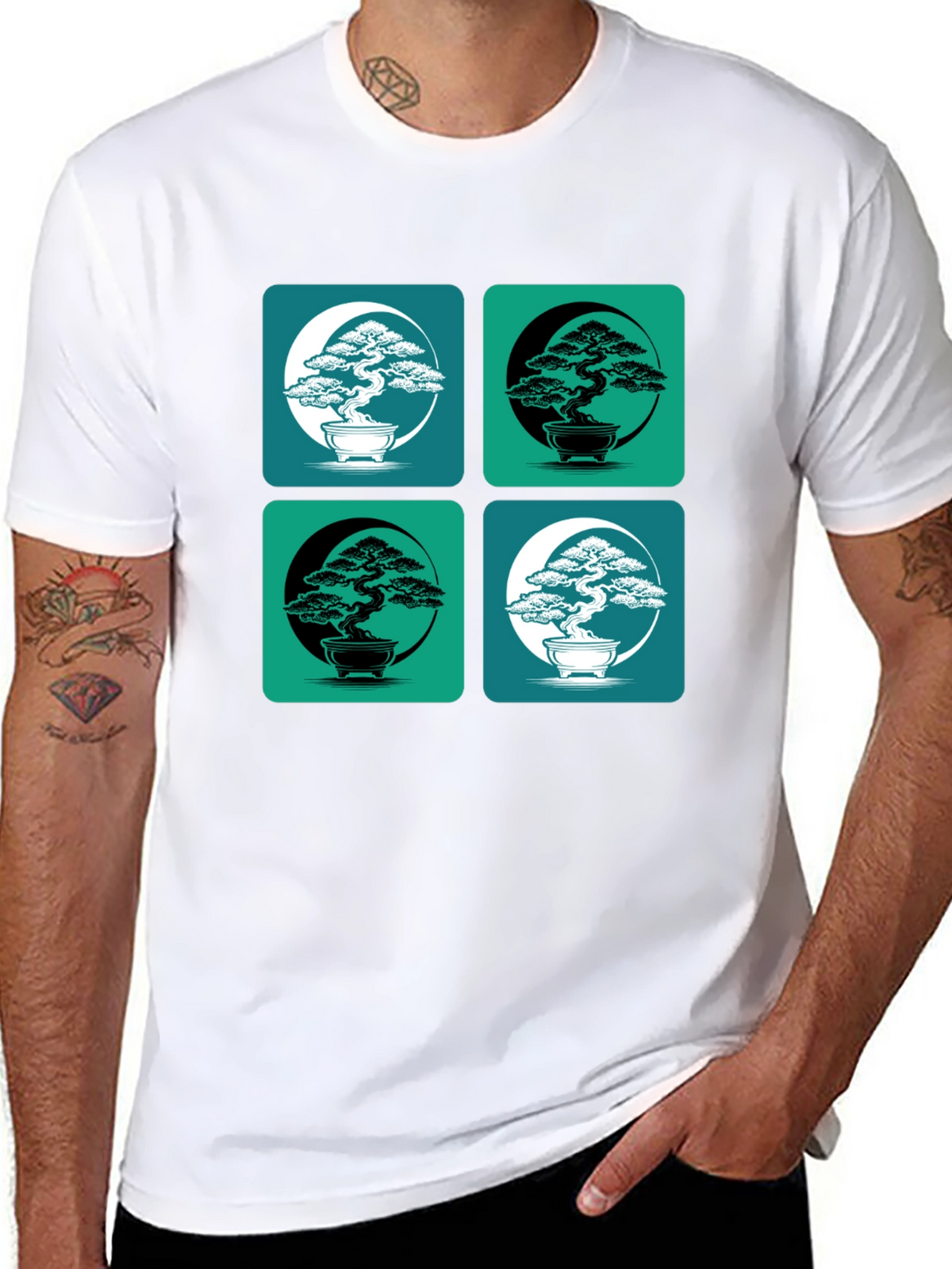 Bonsai Yin Yang T-Shirt - Stylish Graphic Tee