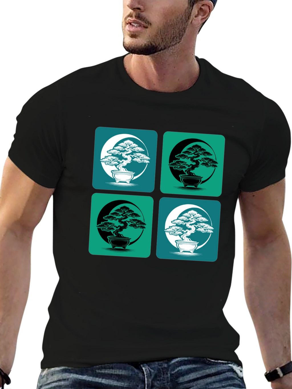 Bonsai Yin Yang T-Shirt - Stylish Graphic Tee