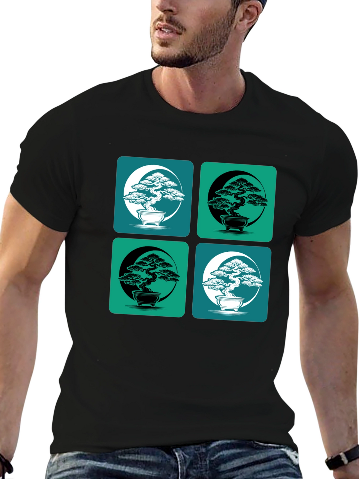 Bonsai Yin Yang T-Shirt - Stylish Graphic Tee