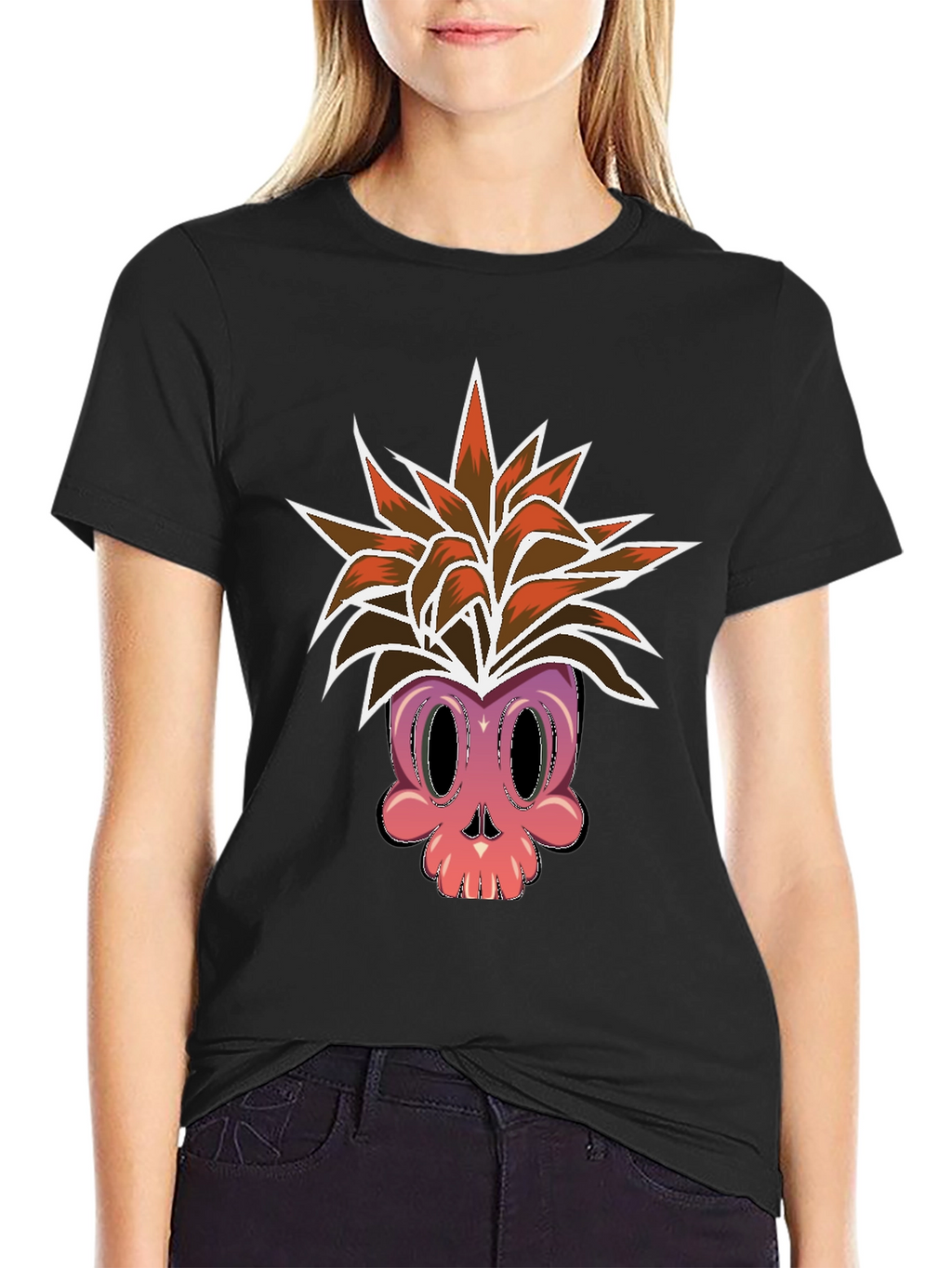 Skull Pineapple Graphic Tee