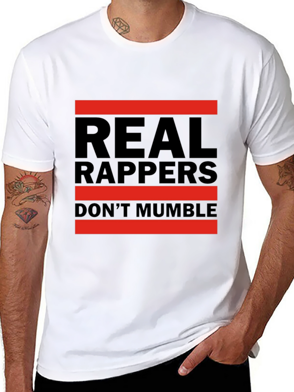 Real Rappers Dont Mumble Graphic Tee