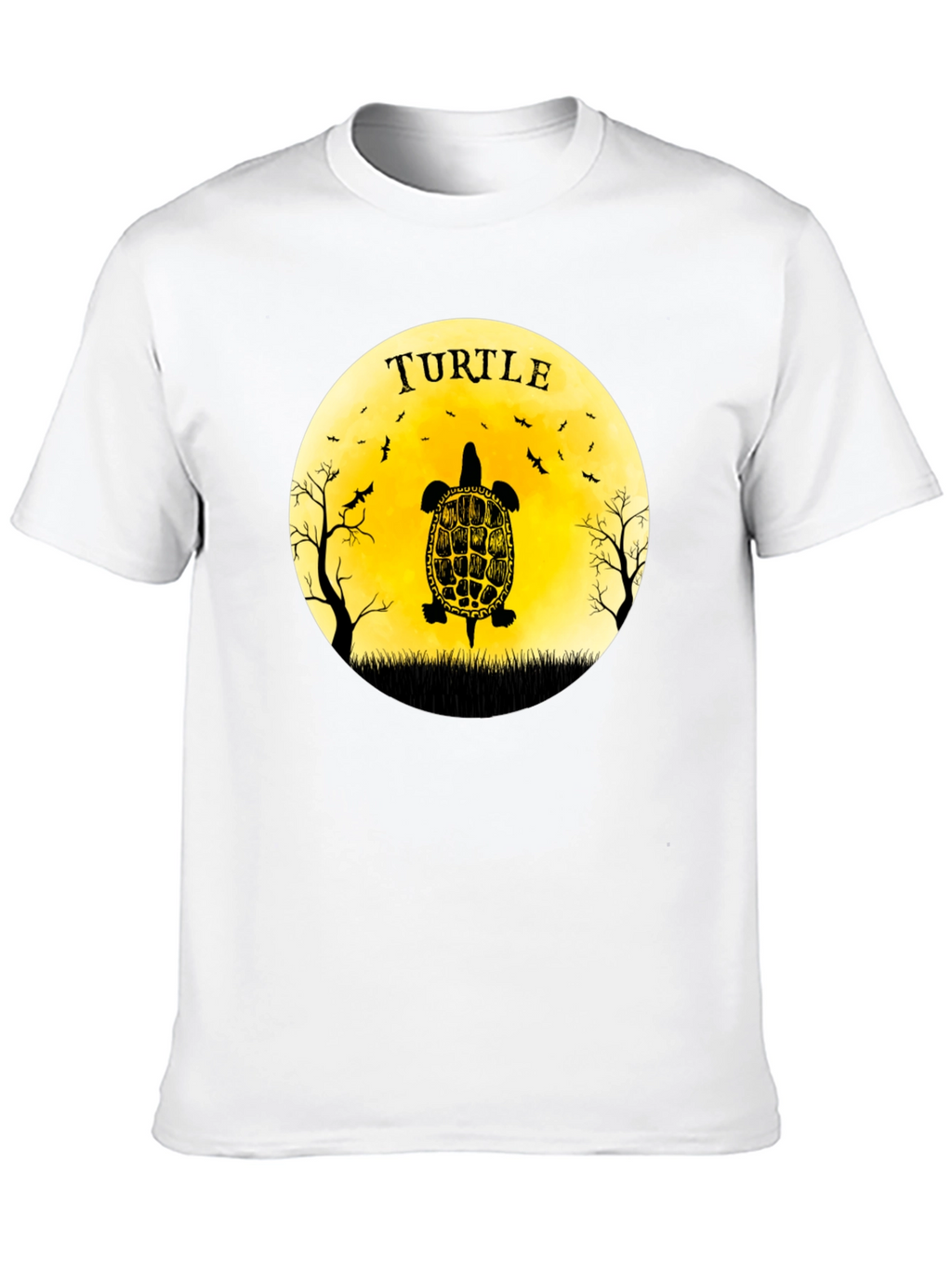 Turtle Graphic Tee - Black Cotton T-Shirt