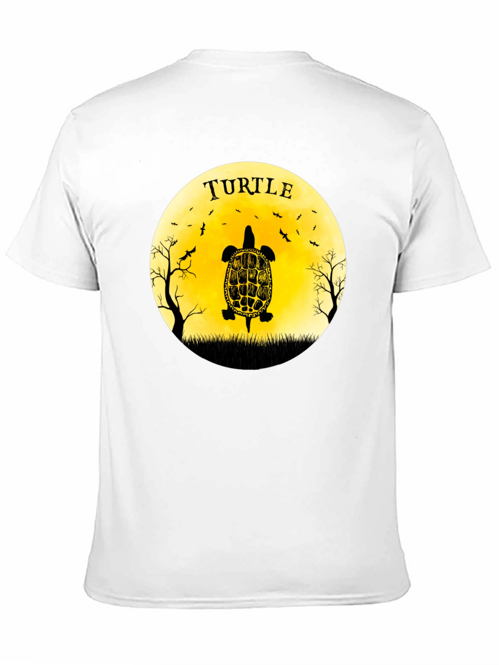 Turtle Graphic Tee - Black Cotton T-Shirt