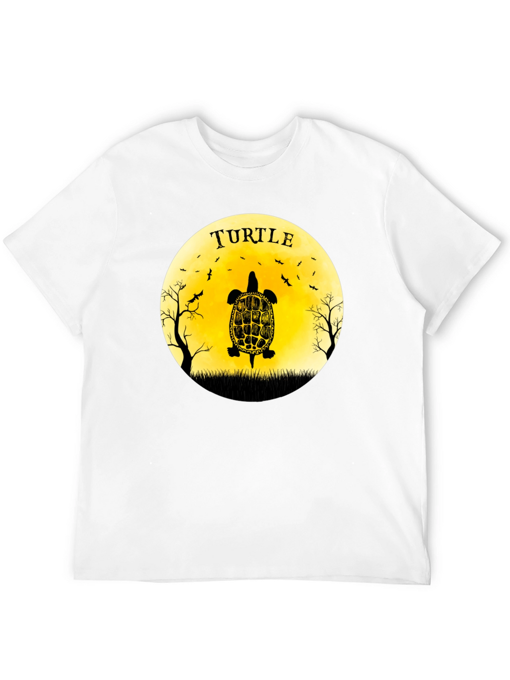 Turtle Graphic Tee - Black Cotton T-Shirt
