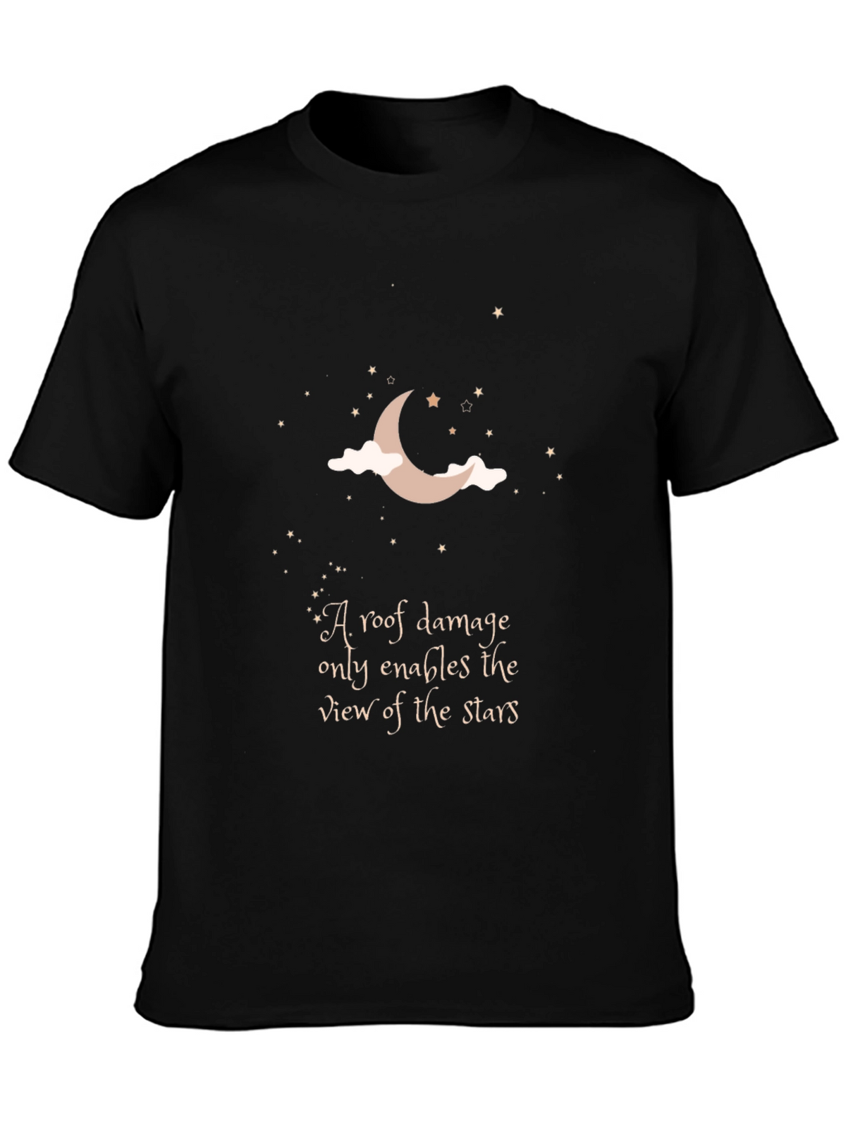Moon & Stars T-Shirt: Inspiring Quote Graphic Tee