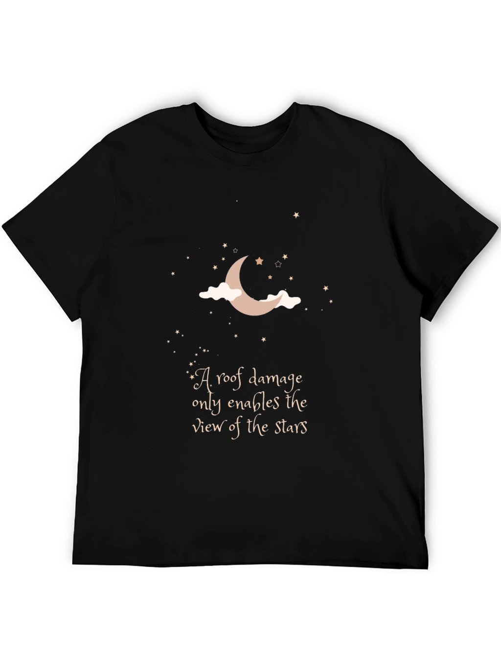 Moon & Stars T-Shirt: Inspiring Quote Graphic Tee