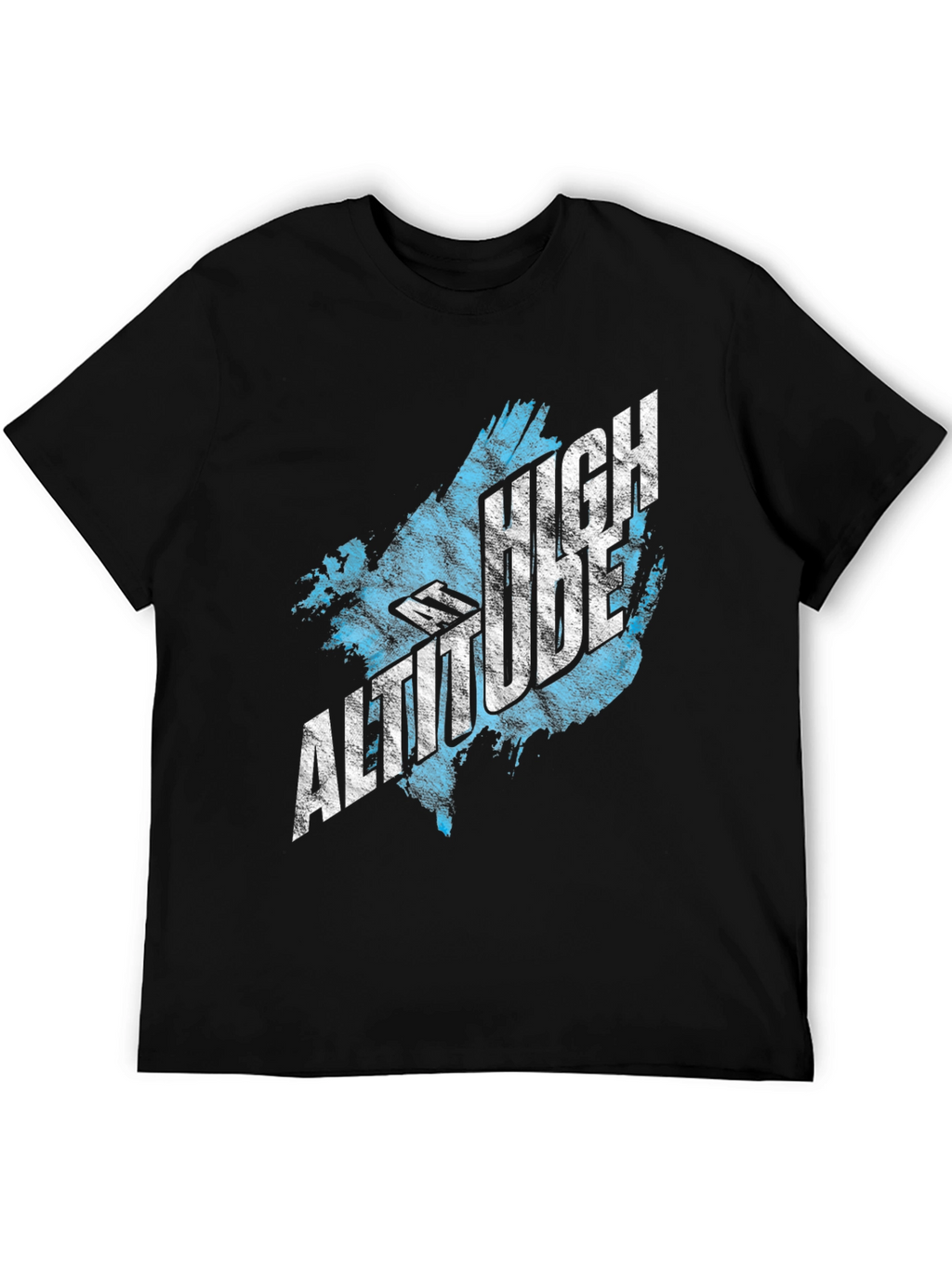 High Altitude Graphic Tee - Black Cotton T-Shirt